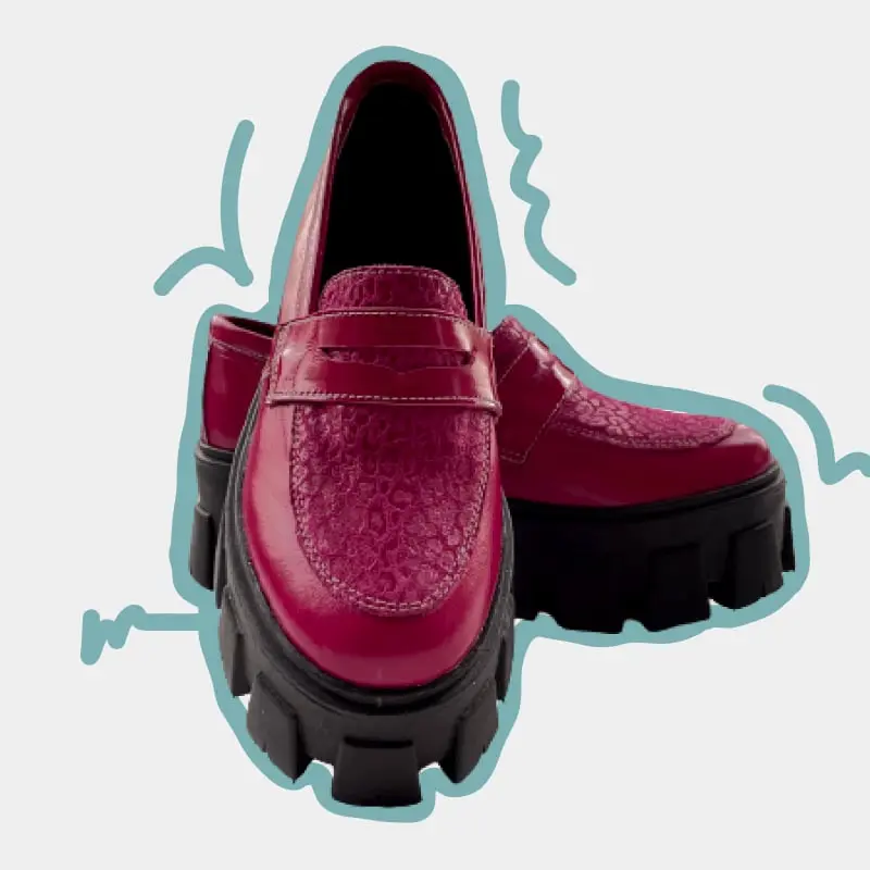mocasin cuero modelo soho fucsia leopardo impia