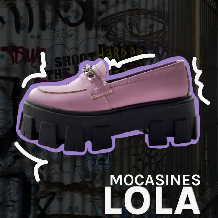 mocasin lola cuero lila opaco lateral impia