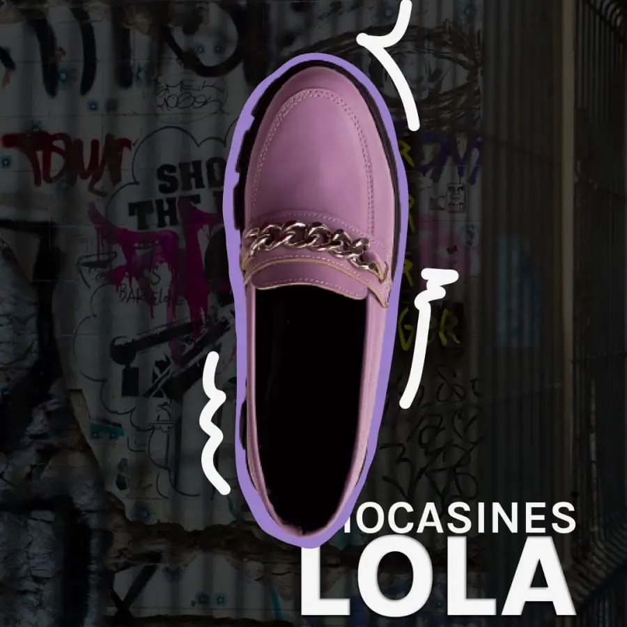mocasin lola cuero lila opaco superior impia
