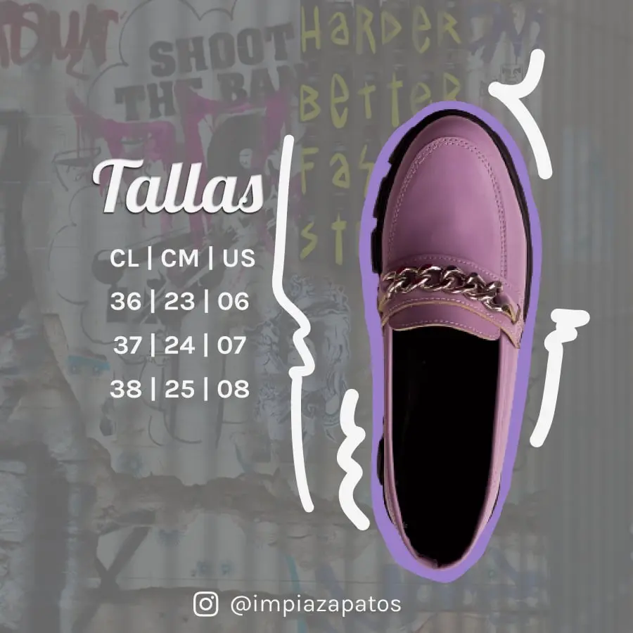 mocasin lola cuero lila opaco tallaje impia