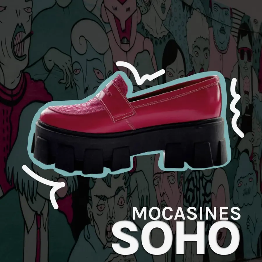 mocasin de cuero soho color fucsia con detalle de leopardo lateral impia