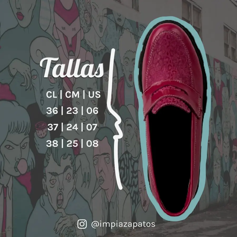mocasin de cuero soho color fucsia con detalle de leopardo tallaje impia